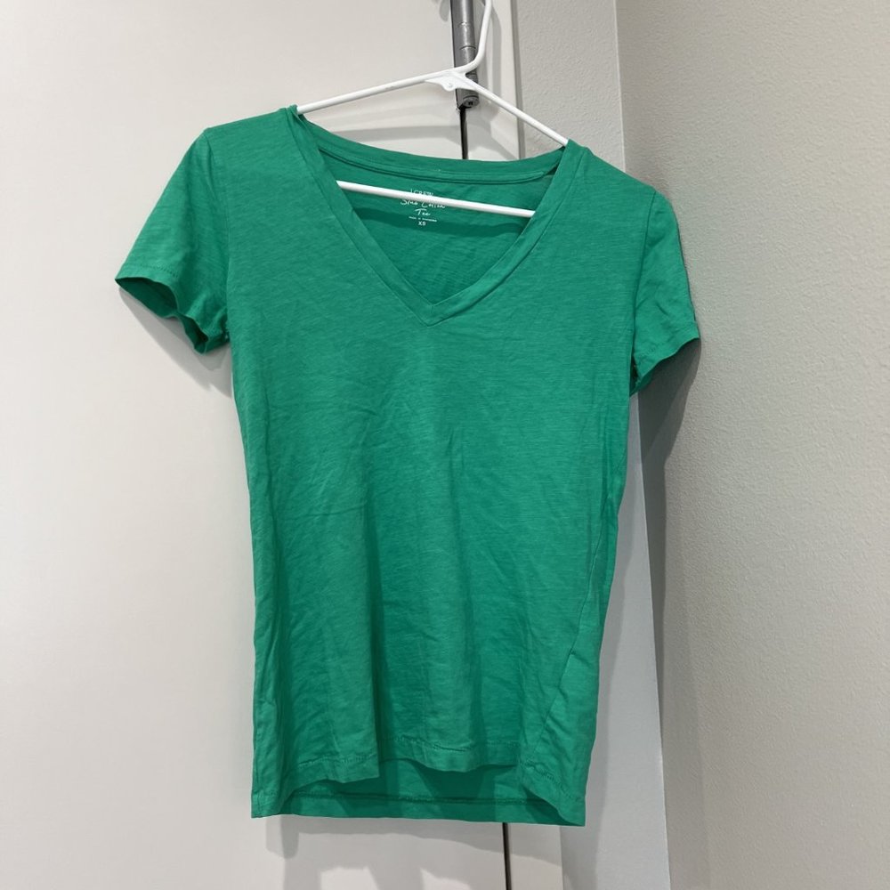 J Crew Green Classic Fit Tee